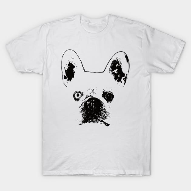 French Bulldog Face Design - A Frenchie Christmas Gift T-Shirt by DoggyStyles